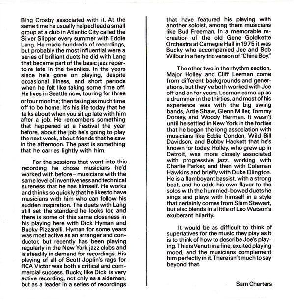 Joe Venuti : Sliding By (CD, Album, RE)