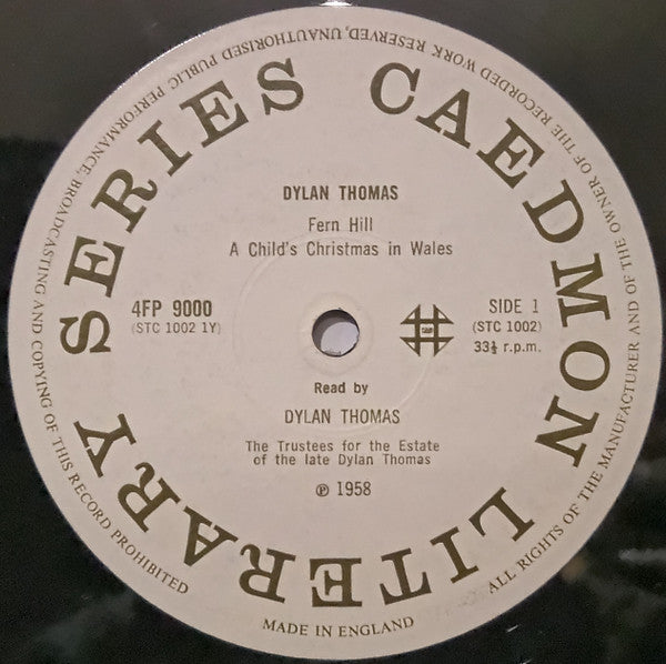 Dylan Thomas : Dylan Thomas Reading Dylan Thomas, Vol One (LP)