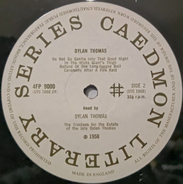 Dylan Thomas : Dylan Thomas Reading Dylan Thomas, Vol One (LP)
