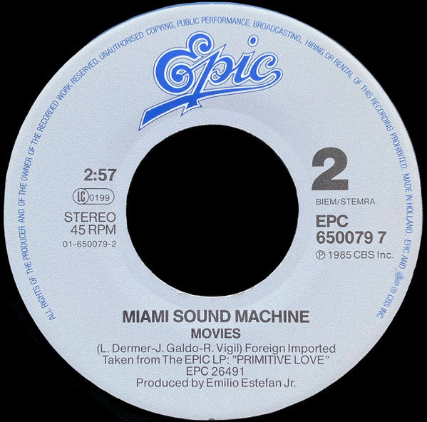 Miami Sound Machine : Words Get In The Way (7", Single)