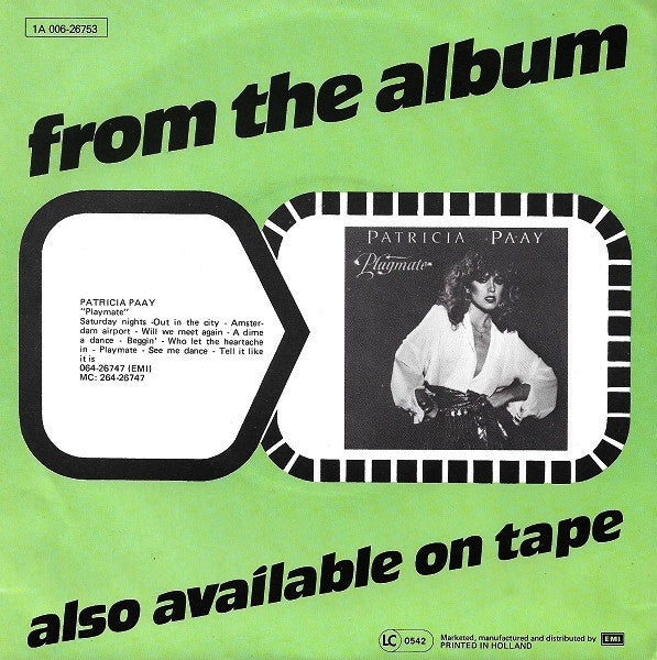 Patricia Paay : Saturday Nights (7", Single)