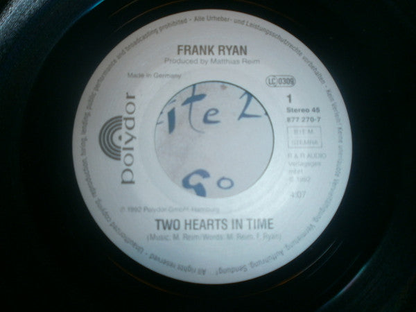 Frank Ryan : Two Hearts In Time (7", Single)