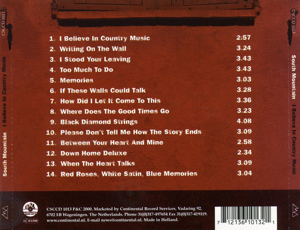 South Mountain : I Believe In Country Music (CD, Album)