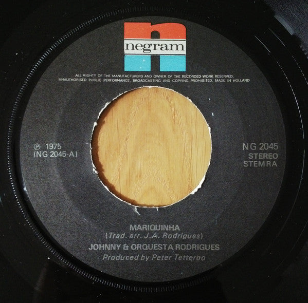 Johnny & Orquesta Rodrigues : Mariquinha (7", Single)