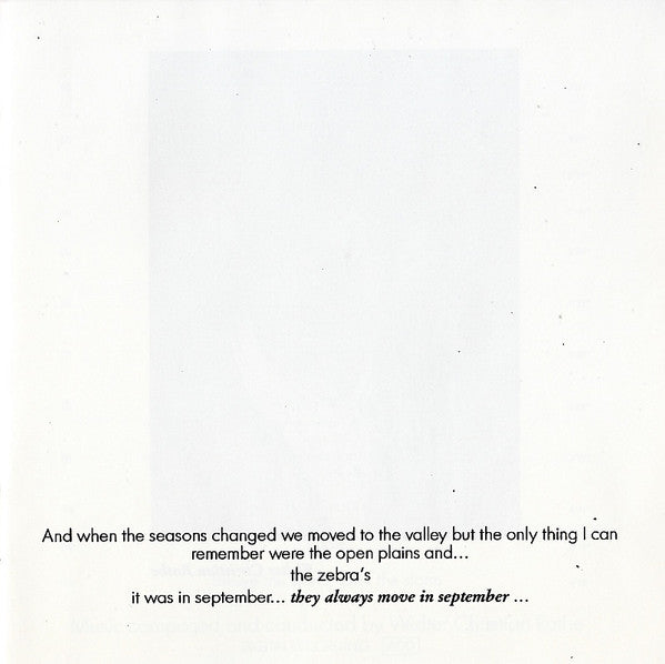 Walter Christian Rothe : Zebra (CD, Album)