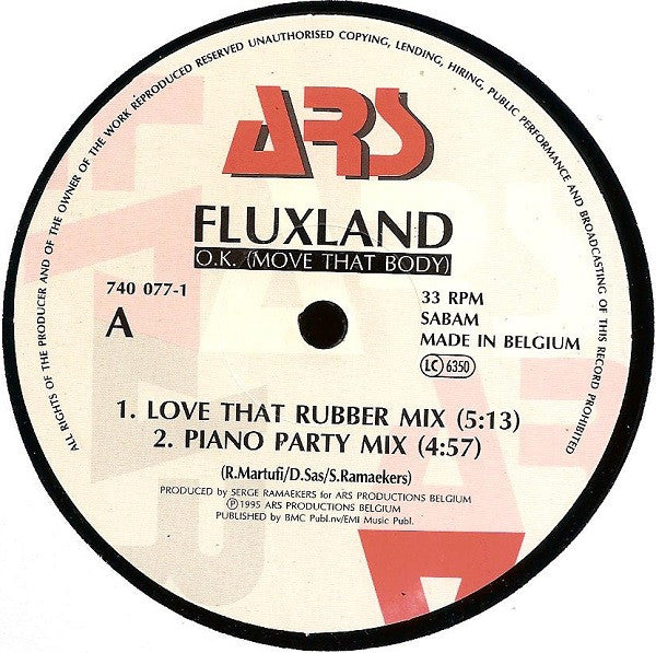 Fluxland (2) : O.K. (Move That Body) (12", Maxi)