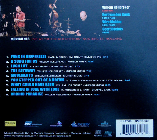Willem Hellbreker : Movements (CD, Album)