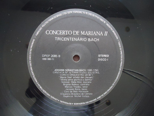 Michel Corboz, Gertrud Mersiovsky : Concerto de Mariana II – Tricentenário Bach (2xLP, Album, Gat)