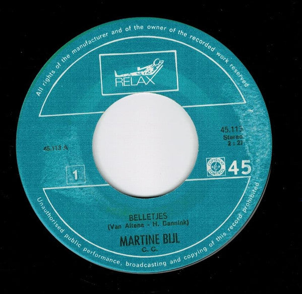 Martine Bijl : Belletjes (7", Single)