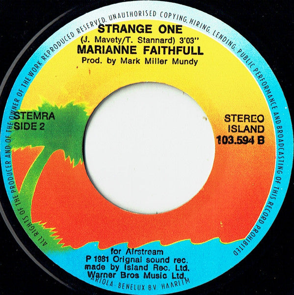 Marianne Faithfull : Sweetheart (7", Single)