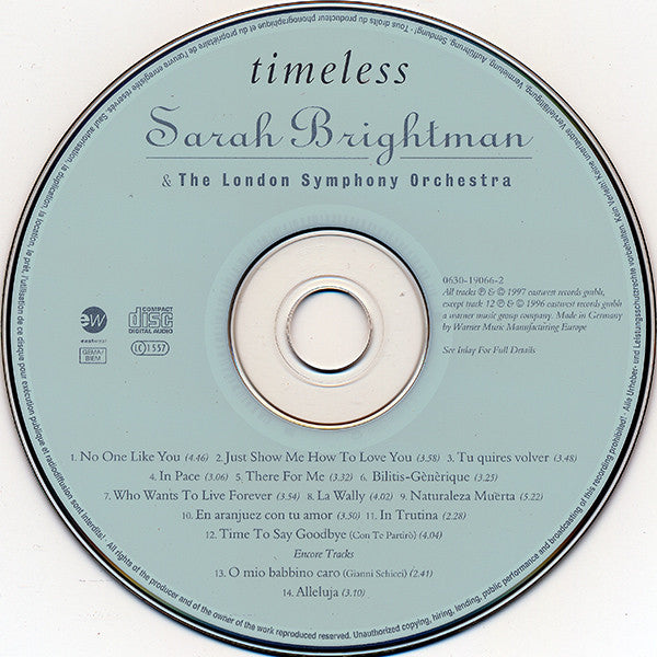 Sarah Brightman & London Symphony Orchestra : Timeless (CD, Album)