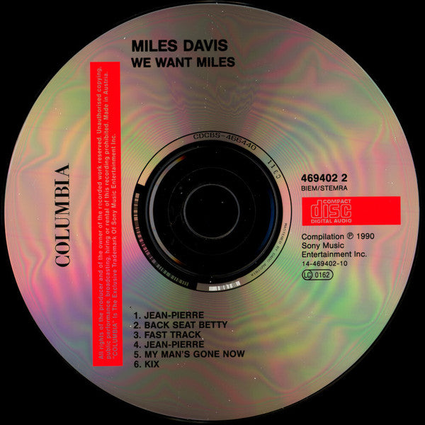 Miles Davis : We Want Miles (CD, Album, RE)