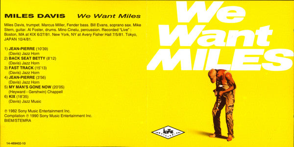 Miles Davis : We Want Miles (CD, Album, RE)