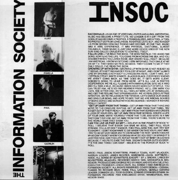 Information Society : Insoc E.P. (12", EP)