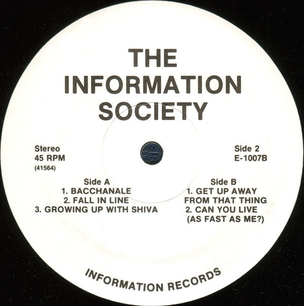 Information Society : Insoc E.P. (12", EP)