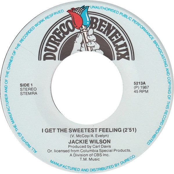 Jackie Wilson : I Get The Sweetest Feeling (7", Single)