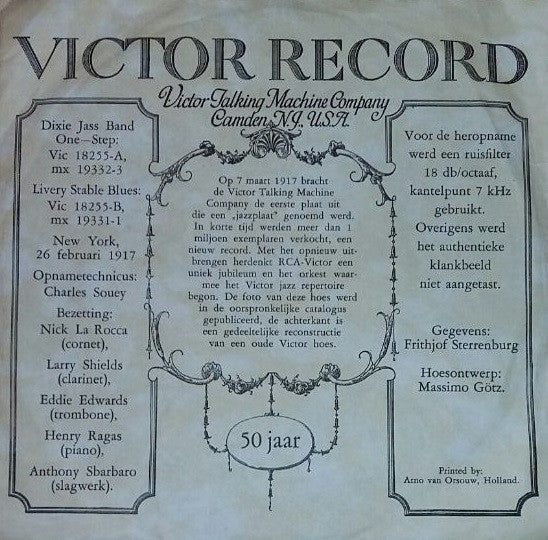 Original Dixieland Jazz Band : Original Dixieland One Step / Livery Stable Blues (7", RE)