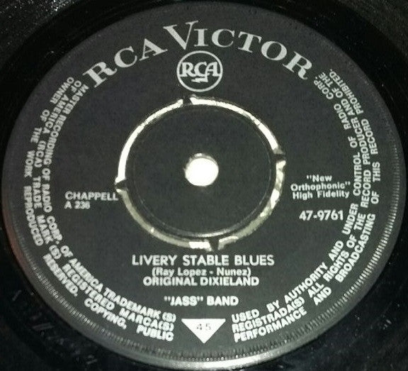 Original Dixieland Jazz Band : Original Dixieland One Step / Livery Stable Blues (7", RE)
