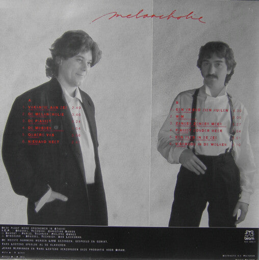 Johan Verminnen, Tars Lootens : Melancholie (LP)