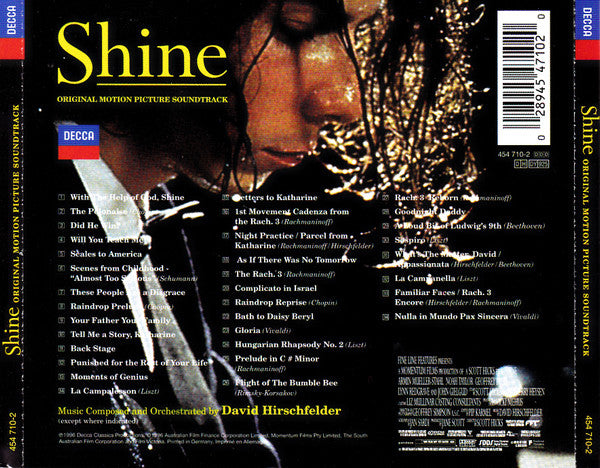 Various : Shine (Original Motion Picture Soundtrack) (CD, Album, RE)