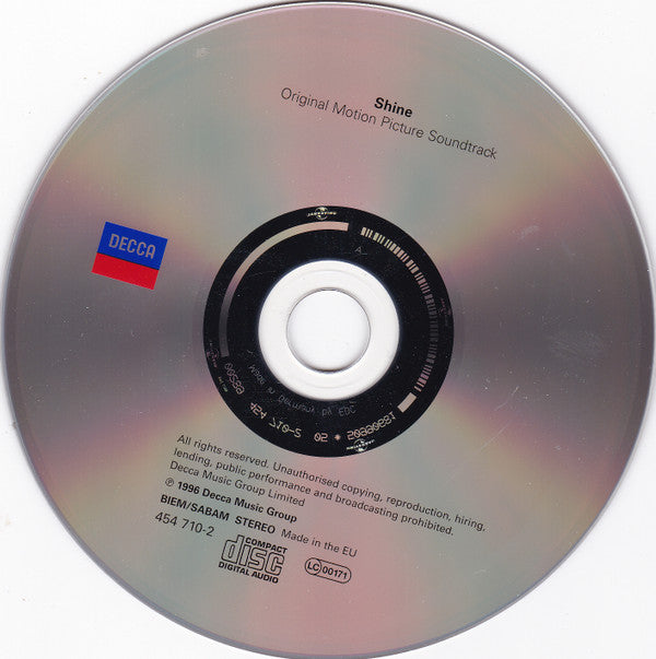 Various : Shine (Original Motion Picture Soundtrack) (CD, Album, RE)