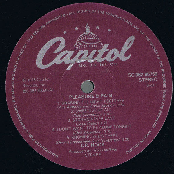 Dr. Hook : Pleasure & Pain (LP, Album)