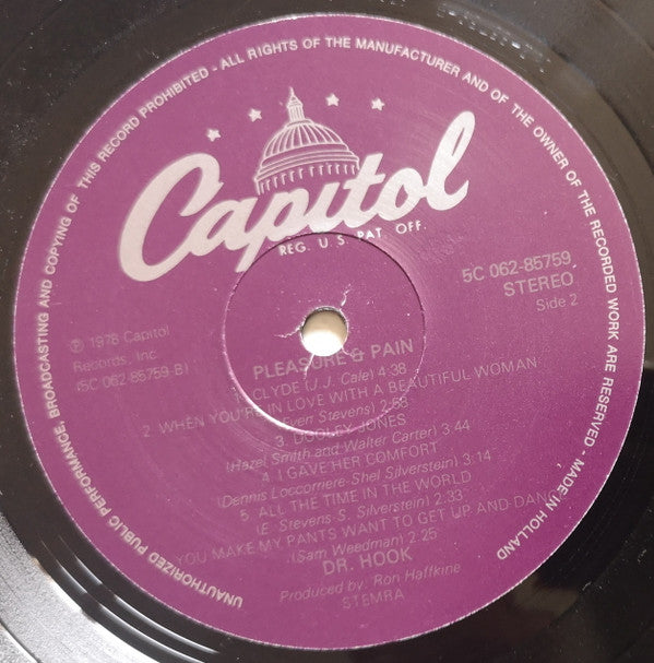 Dr. Hook : Pleasure & Pain (LP, Album)