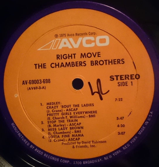 The Chambers Brothers : Right Move (LP, Album)