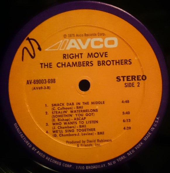 The Chambers Brothers : Right Move (LP, Album)