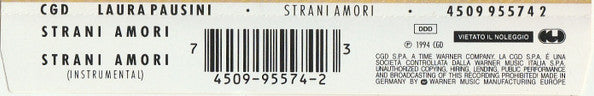 Laura Pausini : Strani Amori (CD, Maxi)
