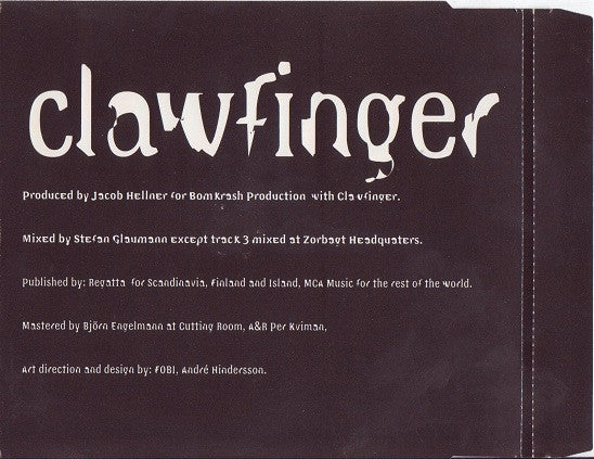 Clawfinger : Pin Me Down (CD, Maxi)
