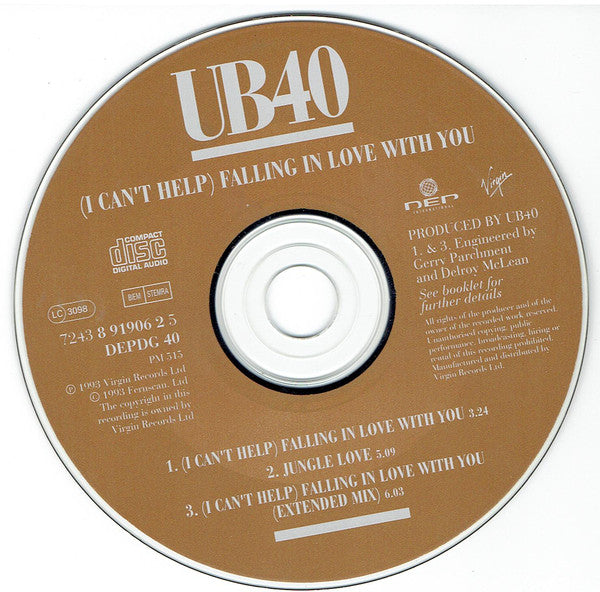UB40 : (I Can't Help) Falling In Love With You (CD, Single, Dig)