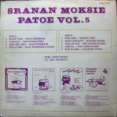 Various : Sranan Moksie Patoe Vol. 5 (LP, Comp)
