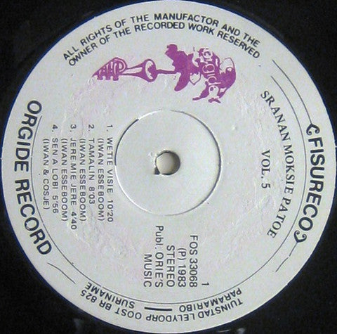 Various : Sranan Moksie Patoe Vol. 5 (LP, Comp)