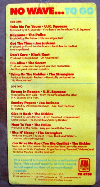 Various : No Wave... To Go (LP, Album, Comp, Ltd, Pic)