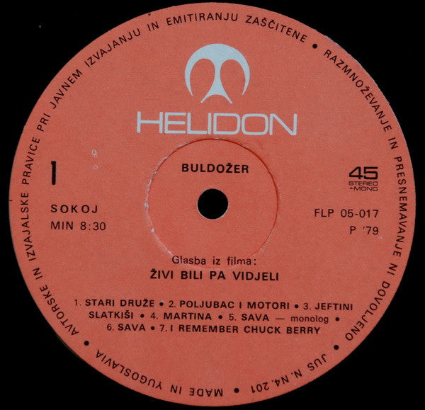 Buldožer : Živi Bili Pa Vidjeli (LP, MiniAlbum)