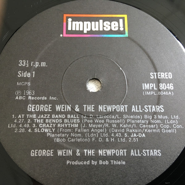George Wein & The Newport All-Stars : George Wein & The Newport All-Stars (LP, Album)