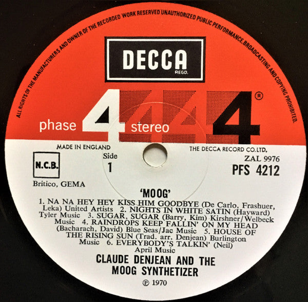 Claude Denjean : Moog! Claude Denjean And The Moog Synthesizer (LP, Album)
