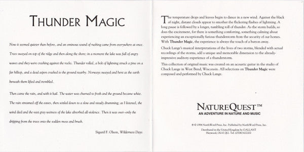 Chuck Lange : Thunder Magic (CD)