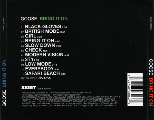 Goose (3) : Bring It On (CD, Album)