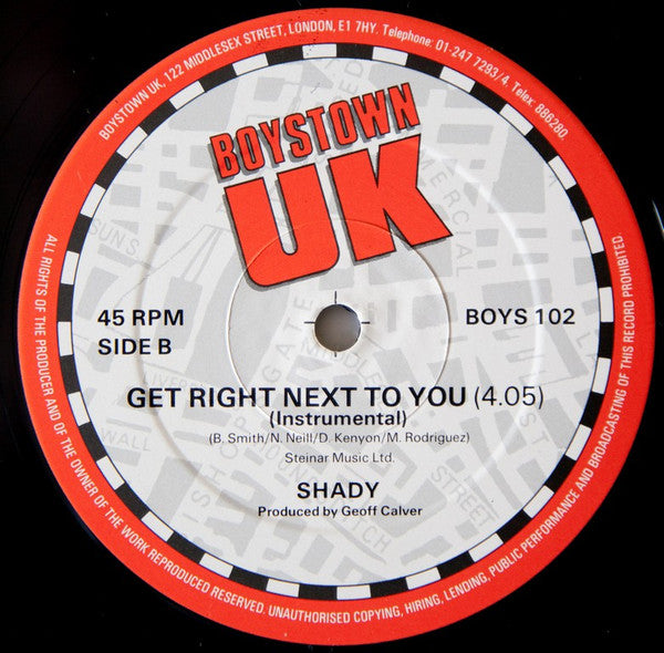 Shady Owens : Get Right Next To You (12")