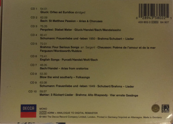 Kathleen Ferrier : Edition (10xCD, Album, Mono + Box, Comp, Sli)