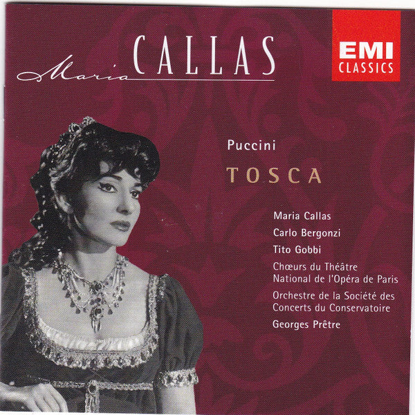 Giacomo Puccini - Maria Callas, Carlo Bergonzi, Tito Gobbi, Choeur National De L'Opéra De Paris, Orchestre De La Société Des Concerts Du Conservatoire, Georges Prêtre : Tosca (CD, Album, RE, RM)