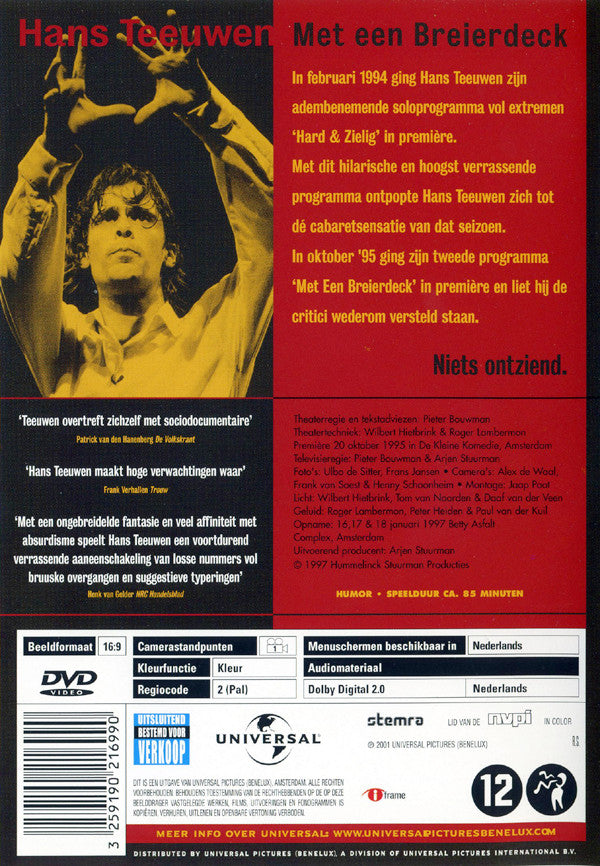 Hans Teeuwen : Met Een Breierdeck (DVD-V, PAL)
