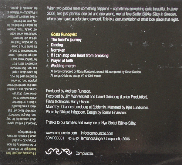 Gösta Rundqvist & Andreaz Hedén : If I Can Stop One Heart From Breaking (2xCD, Album)