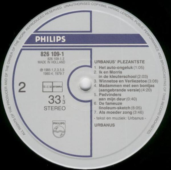 Urbanus : Urbanus' Plezantste (2xLP, Comp, Gat)