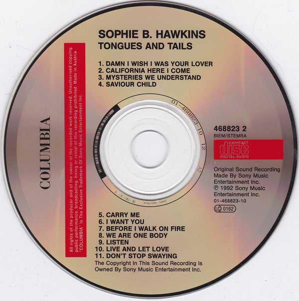 Sophie B. Hawkins : Tongues And Tails (CD, Album)