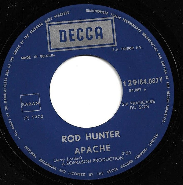 Rod Hunter : Apache (7")