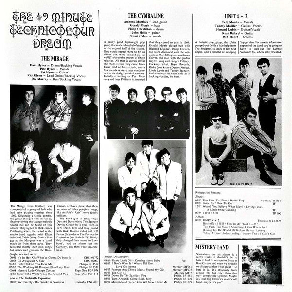 Various : The 49 Minute Technicolour Dream (LP, Comp, RE)