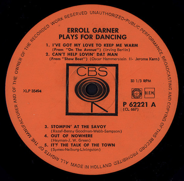 Erroll Garner : Erroll Garner Plays For Dancing (LP, Mono)